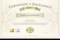 Certificate Of Excellence Template With Award inside Award Of Excellence Certificate Template
