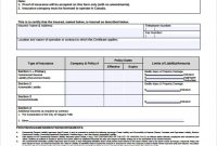 Certificate Of Insurance Template (3) | Professional with Certificate Of Insurance Template