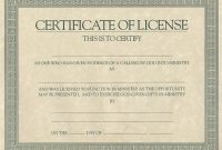 Certificate Of License Template (4 in Certificate Of License Template