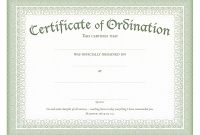 Certificate Of Ordination Template (8) – Templates Example intended for Free Ordination Certificate Template