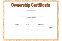Certificate Of Ownership Template (3 throughout Certificate Of Ownership Template