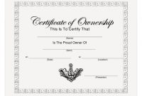 Certificate Of Ownership Template Download Printable Pdf with Certificate Of Ownership Template