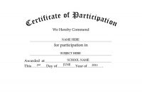 Certificate Of Participation Free Templates Clip Art with regard to Certification Of Participation Free Template