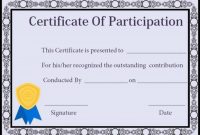 Certificate Of Participation In Workshop Template: 10+ inside Workshop Certificate Template