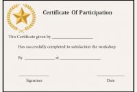 Certificate Of Participation In Workshop Template: 10+ within Workshop Certificate Template