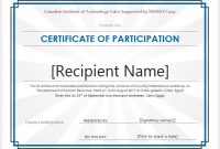 Certificate Of Participation In Workshop Template (2 in Certificate Of Participation Word Template