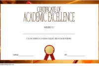Certificate Of Recognition For Academic Excellence Template inside Academic Award Certificate Template