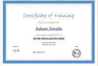 Certificate Of Training Template For Ms Word | Document Hub with regard to Training Certificate Template Word Format