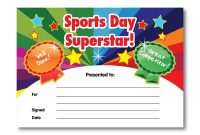 Certificate: Sports Day Superstar | Sports Day Certificates within Sports Day Certificate Templates Free