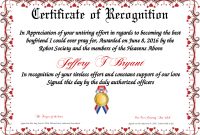 Certificate Template | Certificate Design | Certificate Of with Sample Certificate Of Recognition Template
