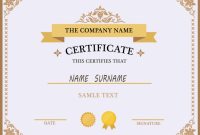 Certificate Template Design | Free Vector inside Award Certificate Design Template
