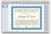 Certificate Template For Pages And Pdf - Mactemplates throughout Certificate Template For Pages