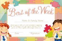 Certificate Template With Children Background | Free Vector in Children&#039;s Certificate Template