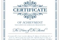 Certificate Template With Guilloche Elements. Blue Diploma with regard to Validation Certificate Template