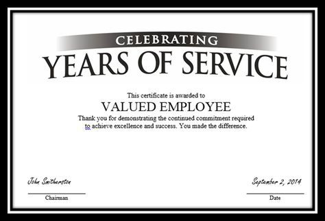 Certificate To &quot;valued Employee?&quot; | Certificate Templates in Employee Anniversary Certificate Template