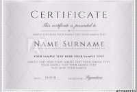 Certificate Vector Template. Formal Silver Border Geometric within Formal Certificate Of Appreciation Template
