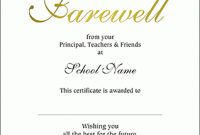 Certificates :: A4 Size :: Farewell A4 throughout Farewell Certificate Template