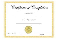 Certificates Of Completion – Free Printable inside Free Printable Certificate Of Achievement Template