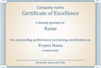 Certificates – Office for Certificate Of Excellence Template Free Download