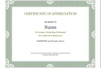 Certificates – Office regarding Formal Certificate Of Appreciation Template