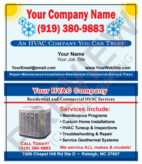 Check Out These Great Hvac Business Cards From Value with regard to Hvac Business Card Template