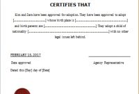 Child Adoption Certificate Template For Word | Document Hub regarding Child Adoption Certificate Template