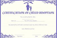 Child Adoption Certificates: 10 Free Printable And for Blank Adoption Certificate Template