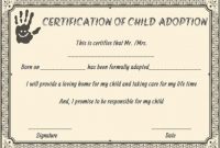 Child Adoption Certificates: 10 Free Printable And in Child Adoption Certificate Template