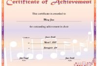 Choir Achievement Certificate Printable Certificate inside Choir Certificate Template