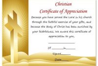 Christian Certificate Of Appreciation Template | Pastors in Christian Certificate Template