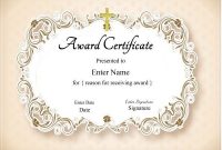 Christian Certificate Template - Customizable | Certificate inside Christian Certificate Template