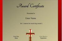 Christian Certificate Template – Customizable | Certificate with Christian Certificate Template