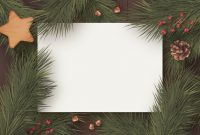 Christmas Blank Card Template With Winter Nature | Free Vector for Blank Christmas Card Templates Free