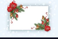 Christmas Card Template With Pine Tree Branch with Blank Christmas Card Templates Free
