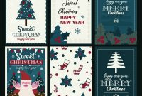 Christmas Card Templates Classical Flat Symbols Decor Free regarding Adobe Illustrator Christmas Card Template