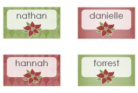 Christmas Dinner Place Cards intended for Christmas Table Place Cards Template
