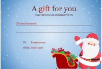 Christmas Gift Certificate (Christmas Spirit Design) regarding Free Christmas Gift Certificate Templates