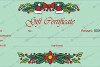 Christmas Gift Certificate (Mint, #1869) In 2020 | Christmas within Homemade Christmas Gift Certificates Templates