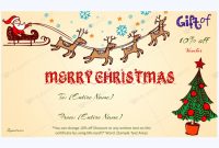 Christmas Gift Certificate Template 13 | Christmas Card regarding Merry Christmas Gift Certificate Templates