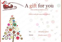 Christmas Gift Certificate Templates - Printable &amp; Editable with Free Christmas Gift Certificate Templates