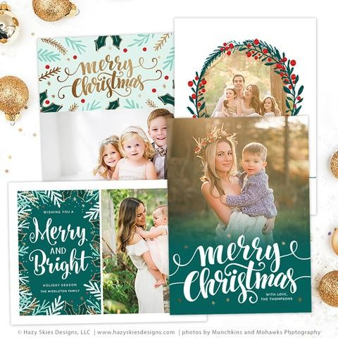 Christmas Holiday Card Templates For Photographers Photoshop regarding Free Christmas Card Templates For Photographers