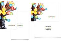 Christmas Lights Greeting Card – Microsoft Office Template for Birthday Card Publisher Template