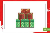 Christmas Present Pop-Up Card Gift Card Template with Present Card Template