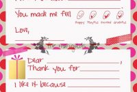 Christmas Thank You Note Template For Kids | Five Marigolds throughout Christmas Note Card Templates