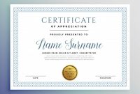 Classic Certificate Award Template | Free Vector regarding Free Template For Certificate Of Recognition