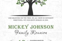 Classic Family Reunion Invitation Template | Family Reunion inside Reunion Invitation Card Templates