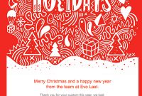 Clean Red Template With Holiday Icons. | Holiday Email with Holiday Card Email Template
