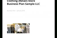 Clothing Retail Store Business Plan Sample | Legal Templates intended for Clothing Store Business Plan Template Free