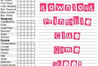 Clue Game Card Template – Free Download with Clue Card Template
