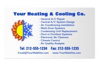 Collections Of Hvac Business Cards throughout Hvac Business Card Template